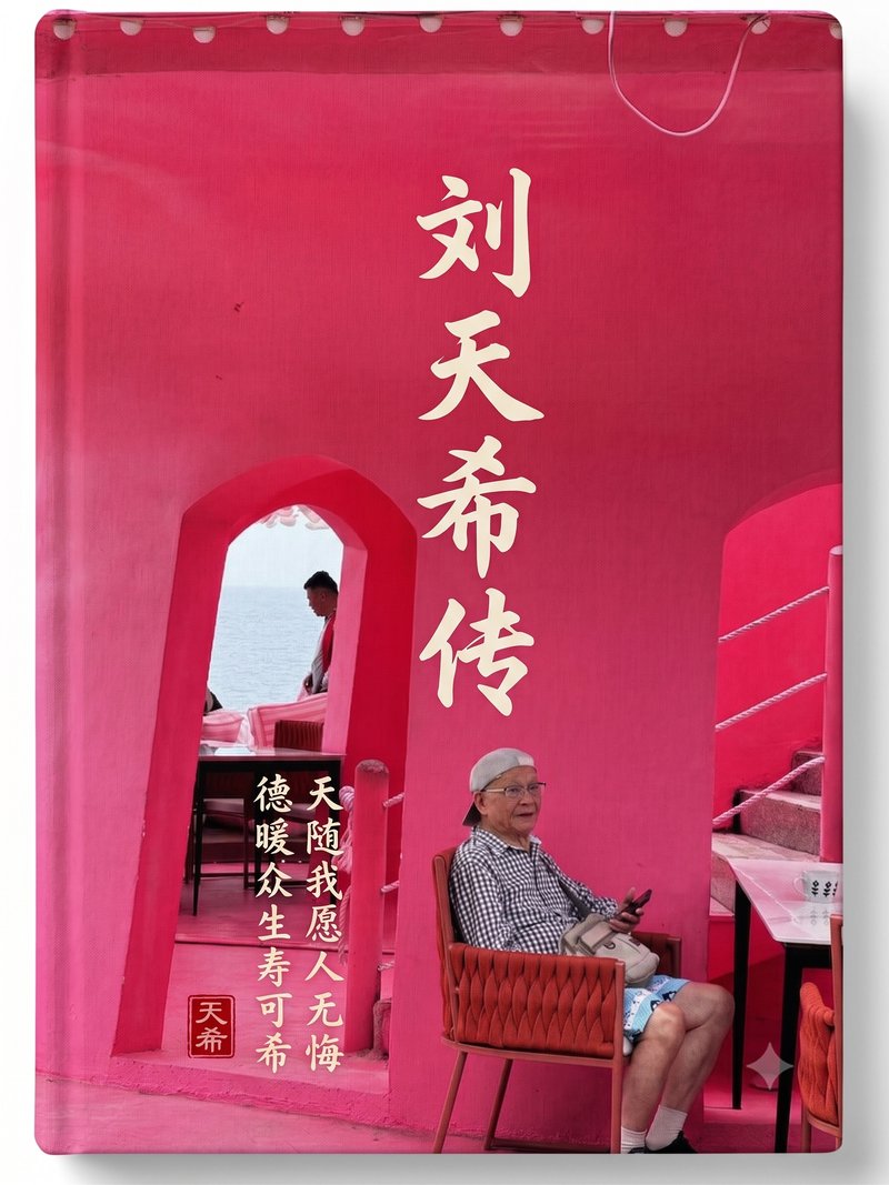 刘天希自传封面——记录一位90岁教授从坡尾楼寨走出的不平凡人生